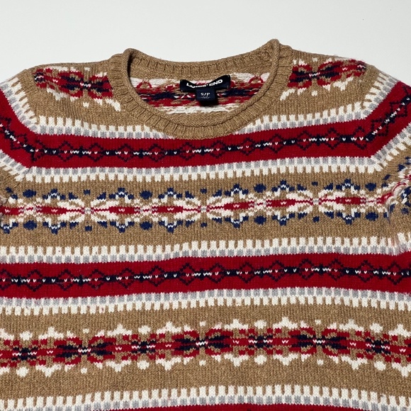 Land's End Fair Isle Nordic Sweater Women's S (6-8) Knit Ski Holiday Cabin - Picture 3 of 16